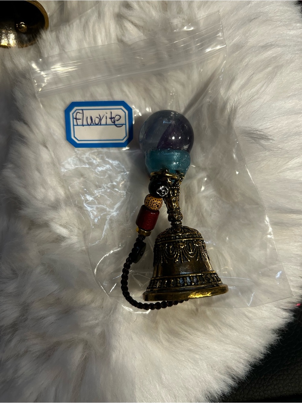 Authentic Gem Fluorite Bell